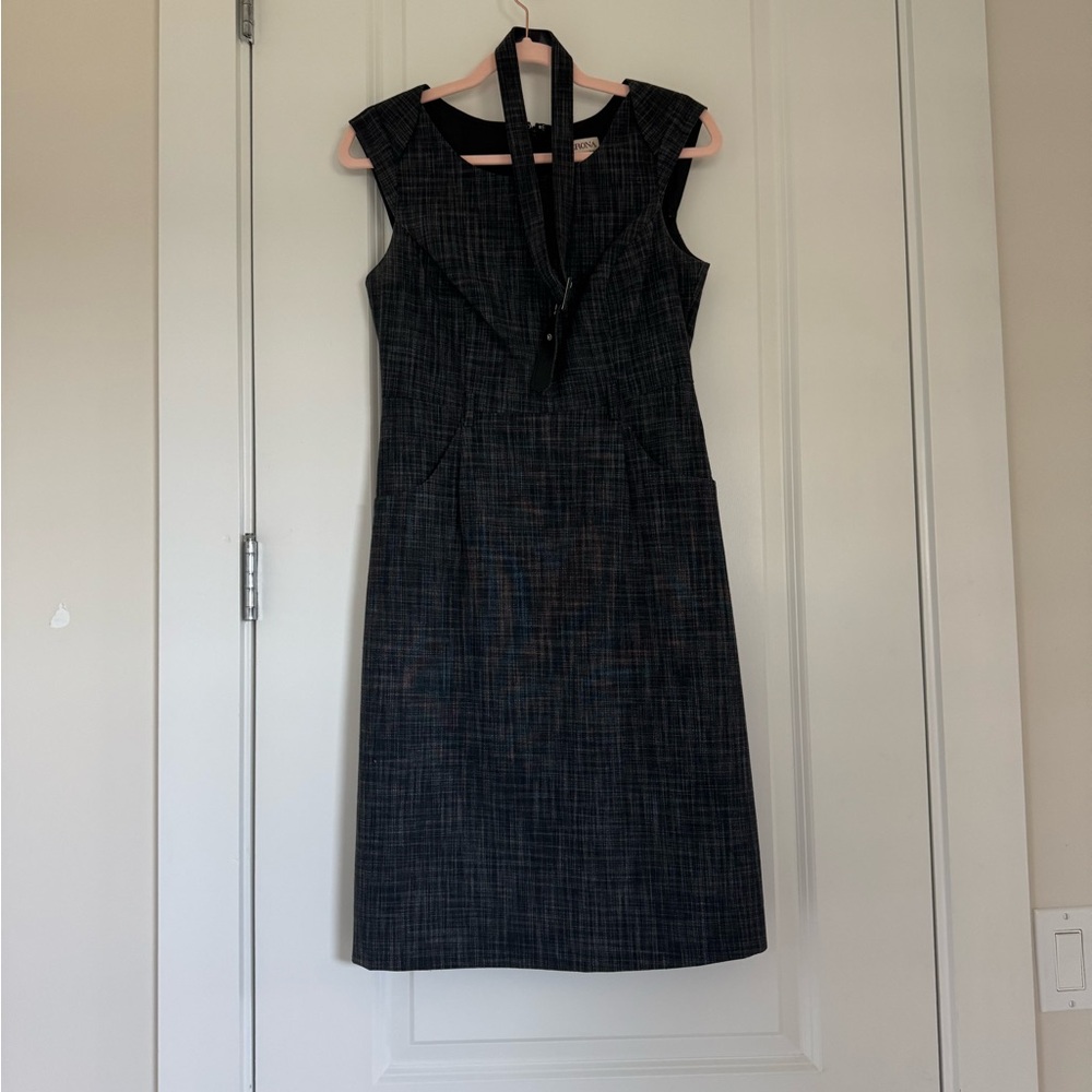 Merona Black Halter Pleated Midi Dress